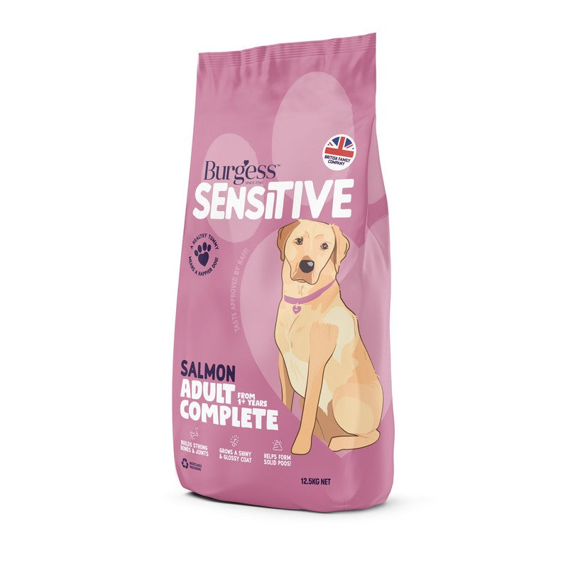 Burgess Sensitive Scottish Salmon & Rice Dog Food 12.5kg