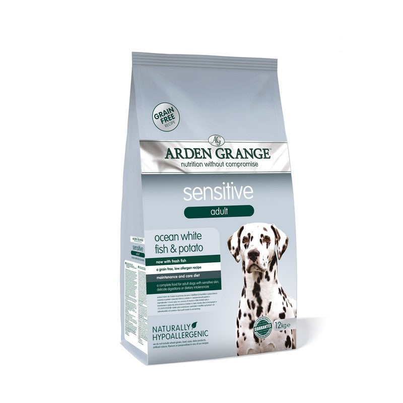 Arden Grange Adult Sensitive Ocean White Fish & Potato 12kg