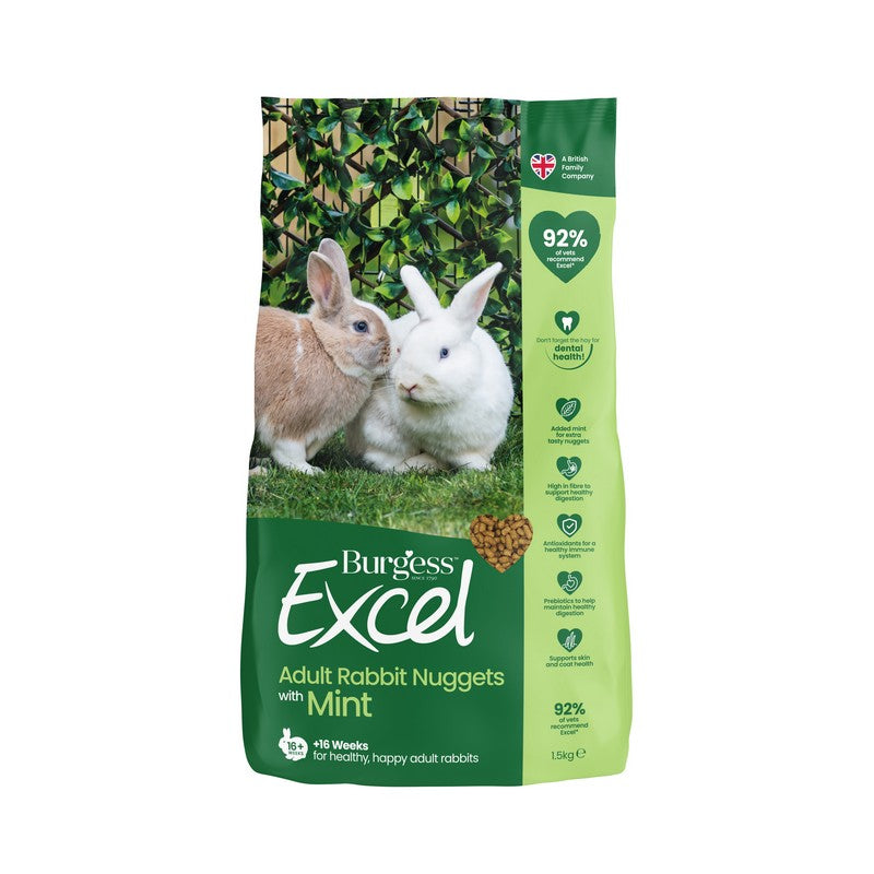 Burgess Excel Adult Rabbit Nuggets with Mint