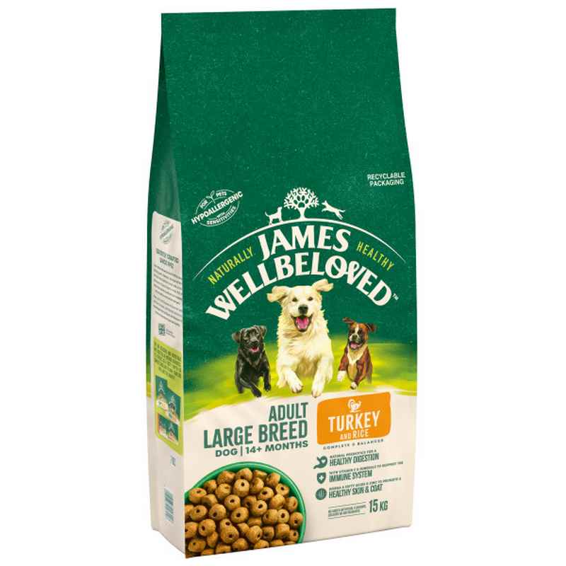 James Wellbeloved Adult Large Breed Turkey & Rice 15kg