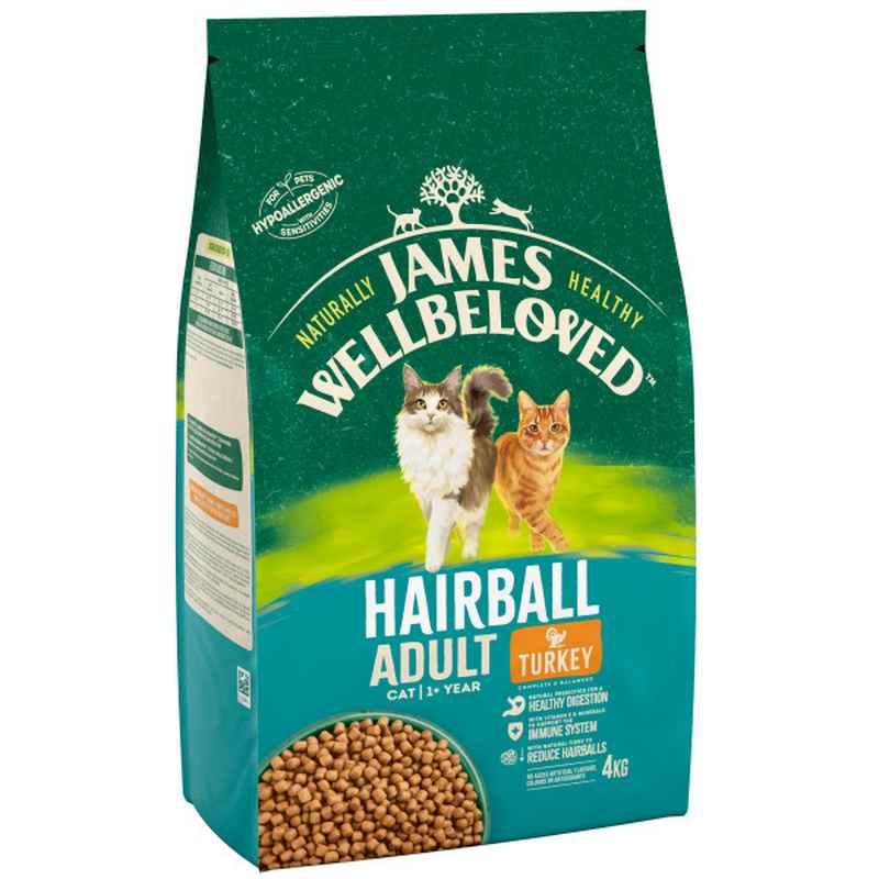 James Wellbeloved Cat Adult Hairball Turkey 4kg