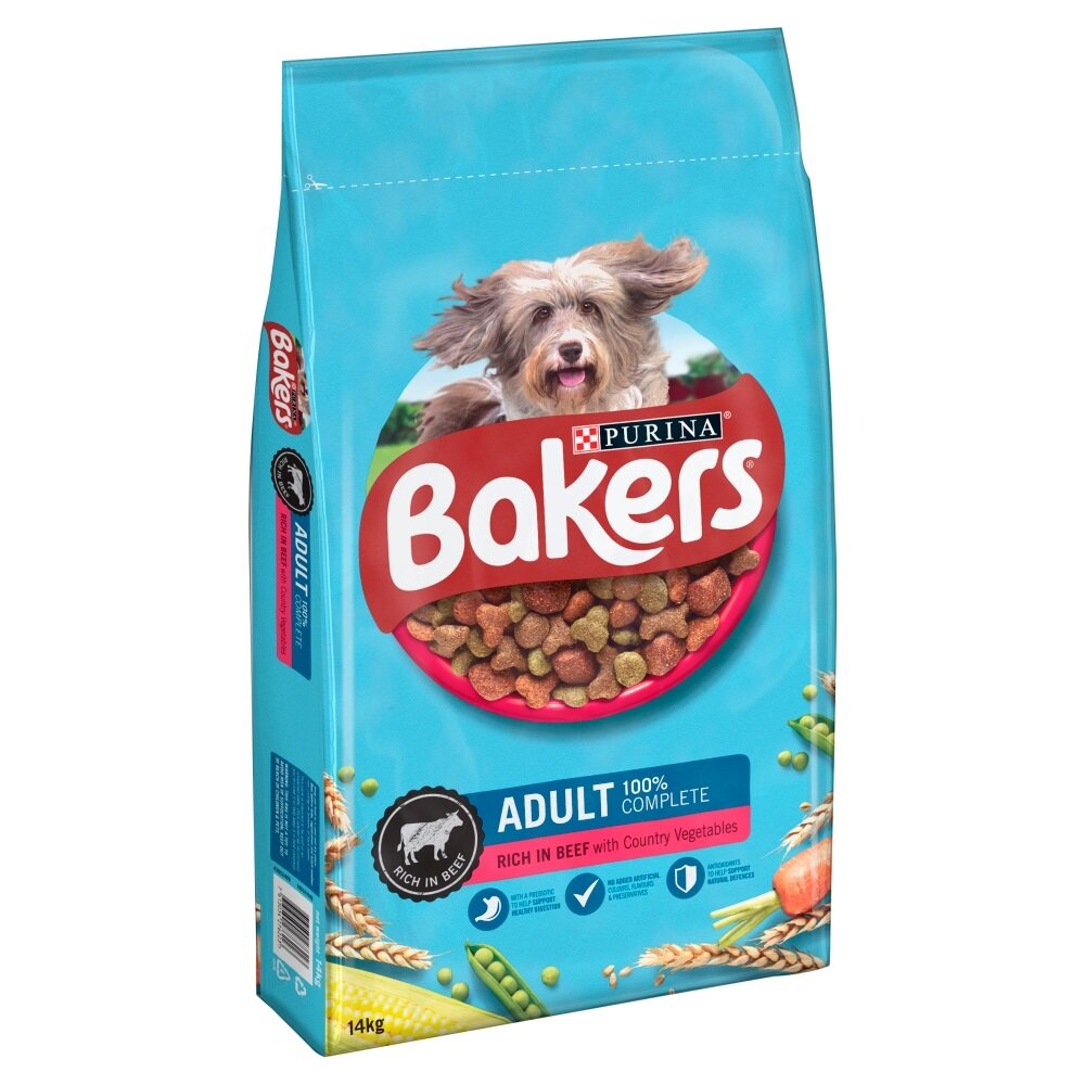 Bakers Complete Adult with Beef & Veg 14Kg